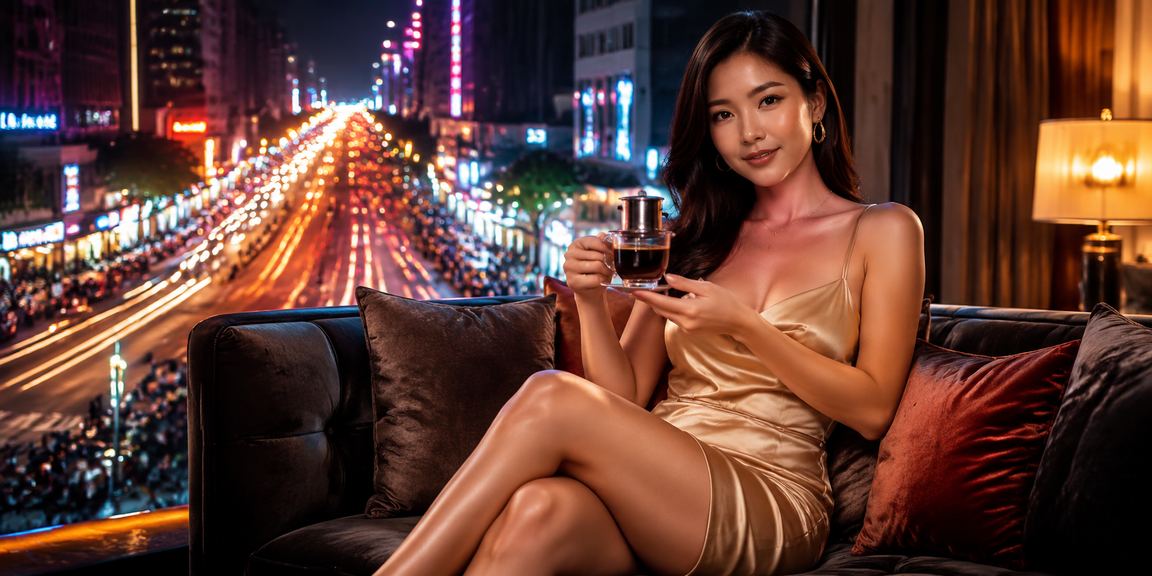 Người dùng tại TP. Hồ Chí Minh thưởng thức cà phê và đăng ký tài khoản mm88b